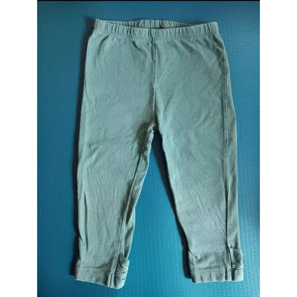 pants 18 Months Girls Carters Teal Green With Ankle Bows Casual baby